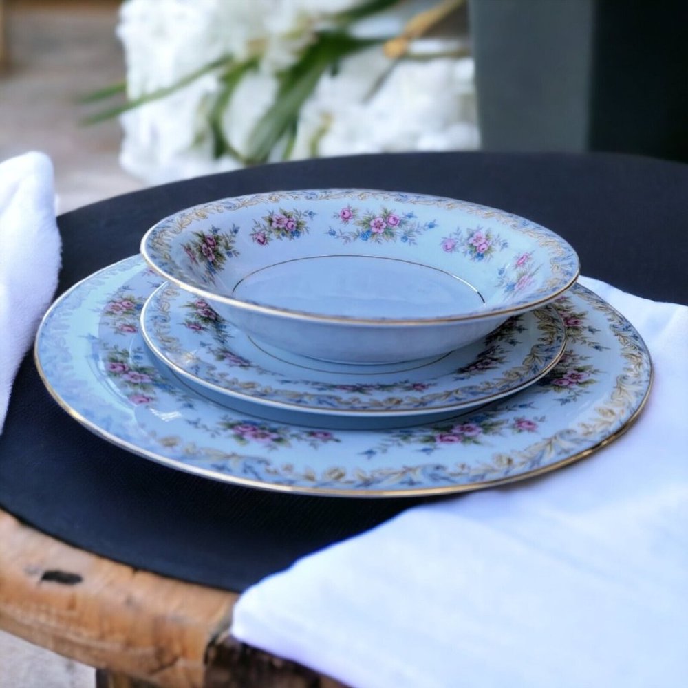 Noritake Porcelain Somerset #531706 Fq Mid-Century Soup Bowl Salad Dinner Plate